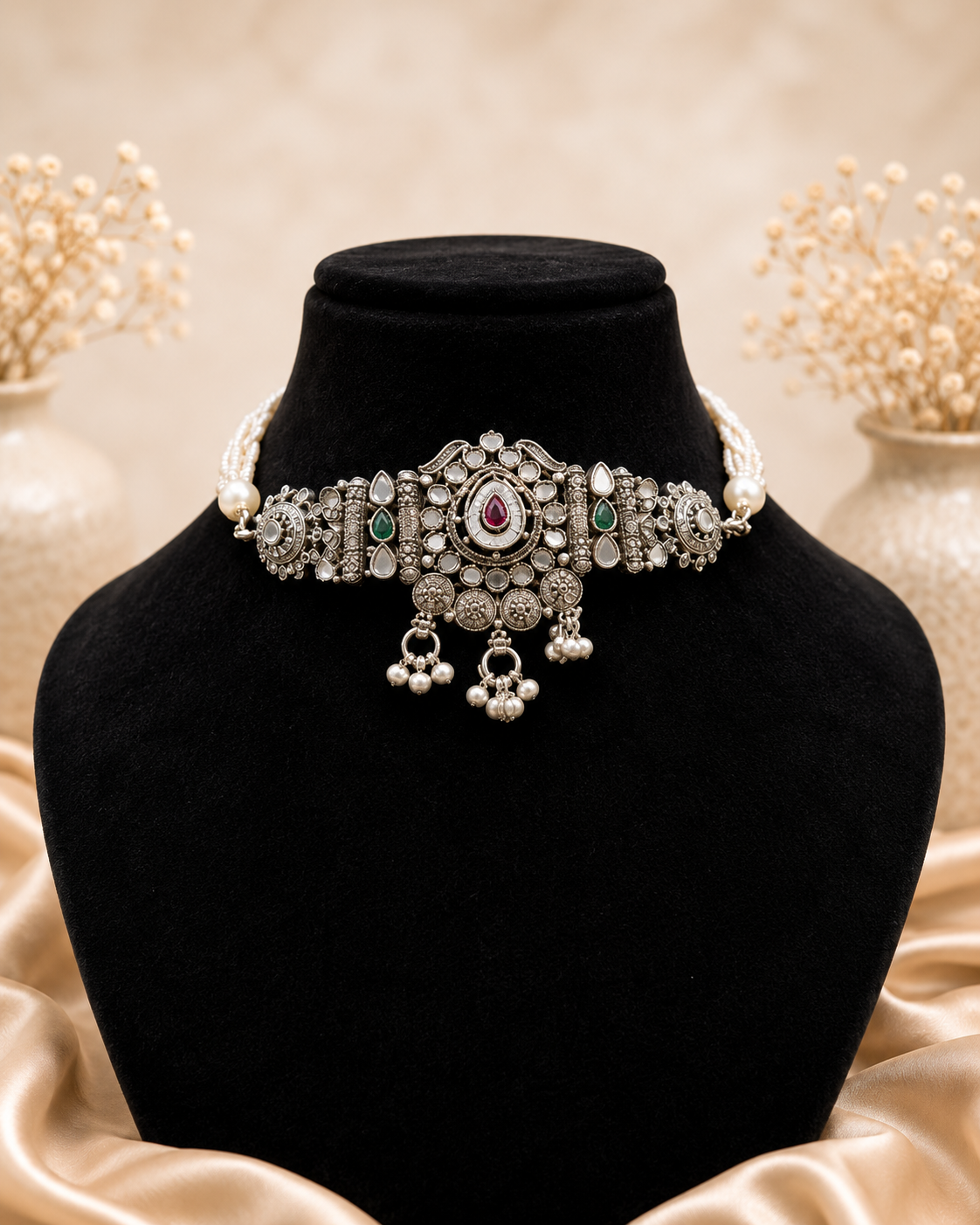 Oxidised Choker Necklace