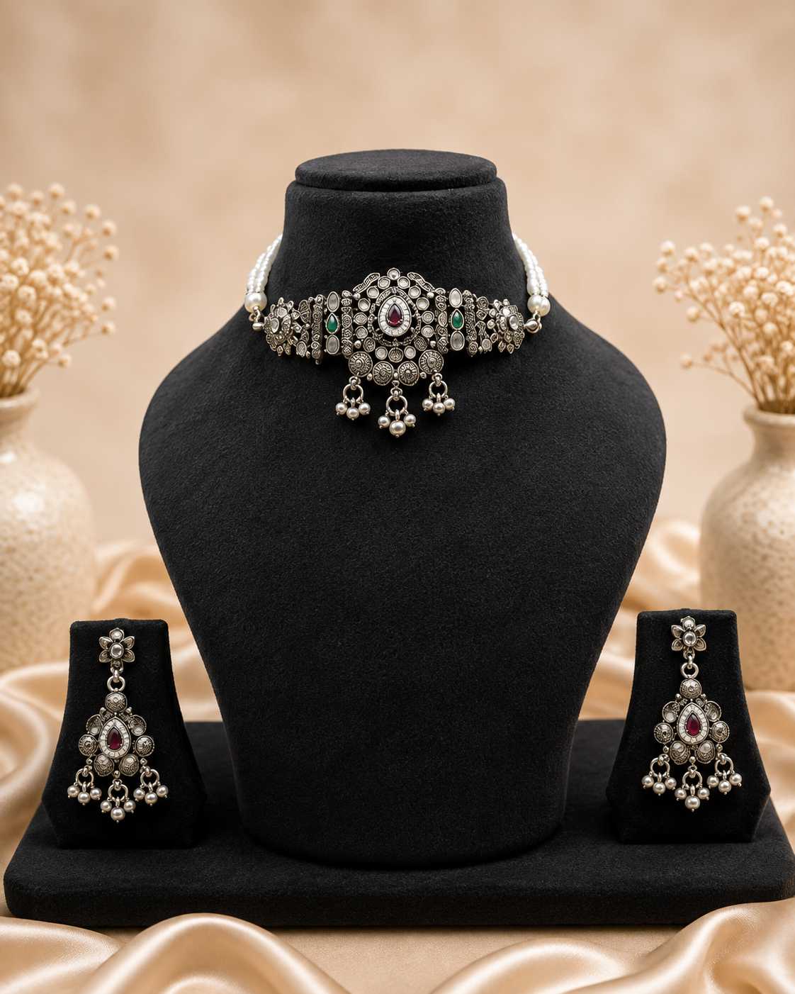 Oxidised Choker Necklace