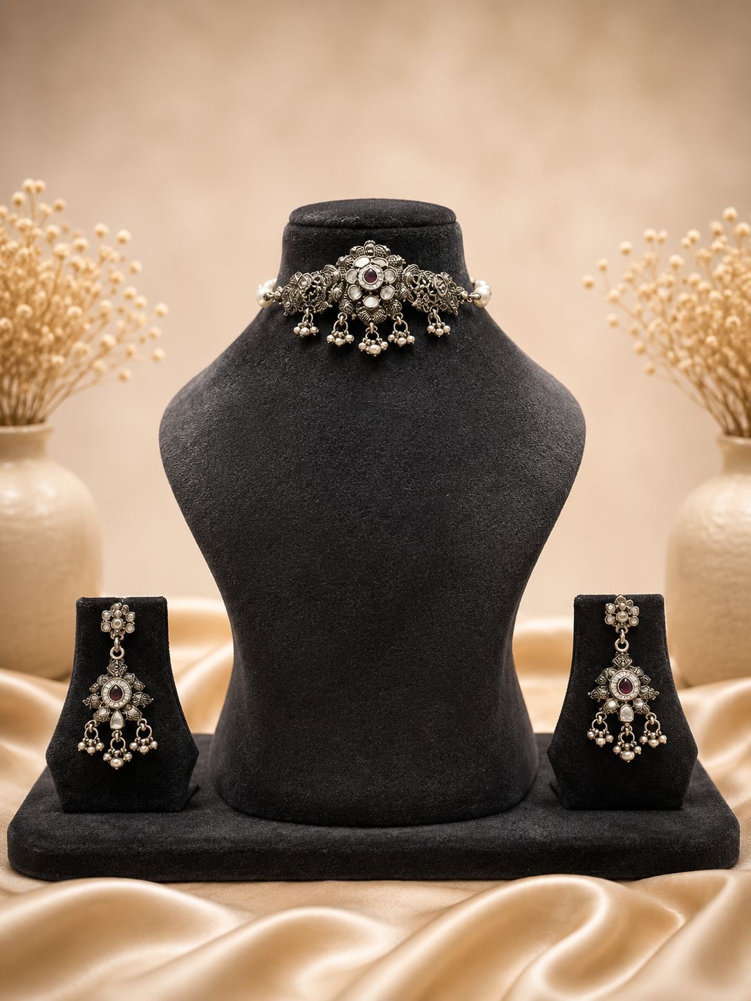 Oxidised Choker Necklace