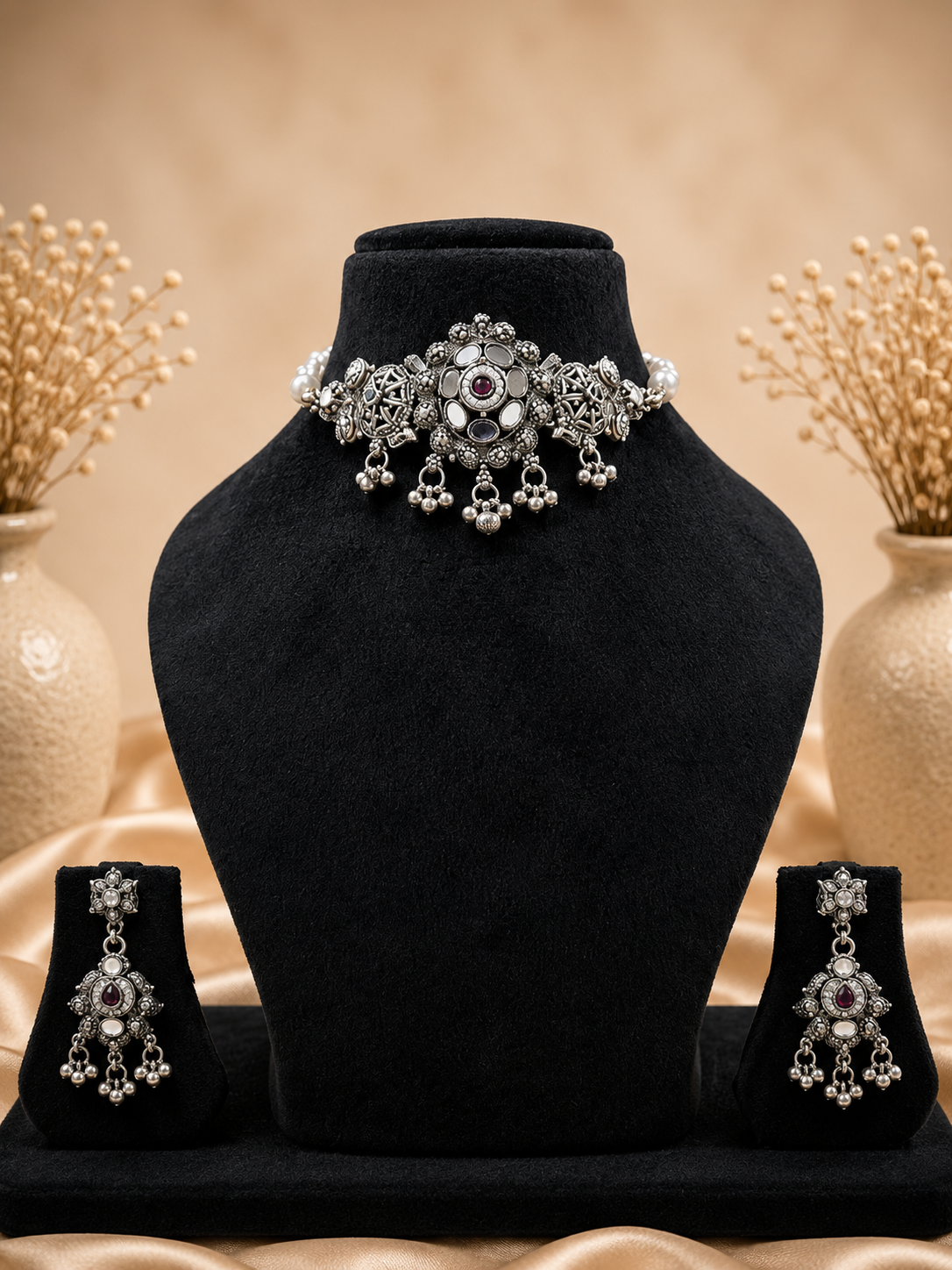 Oxidised Choker Necklace