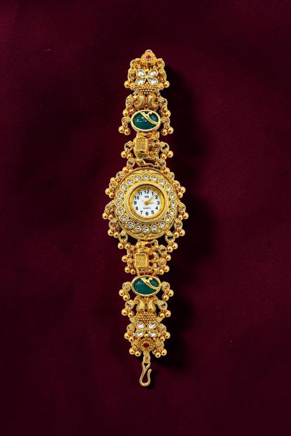 Premium AD Kundan Heritage Watch for Women