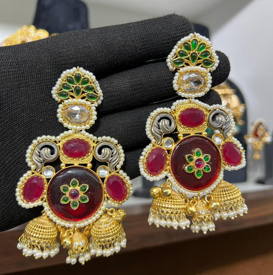 Fusion Royal Navratna Jhumka