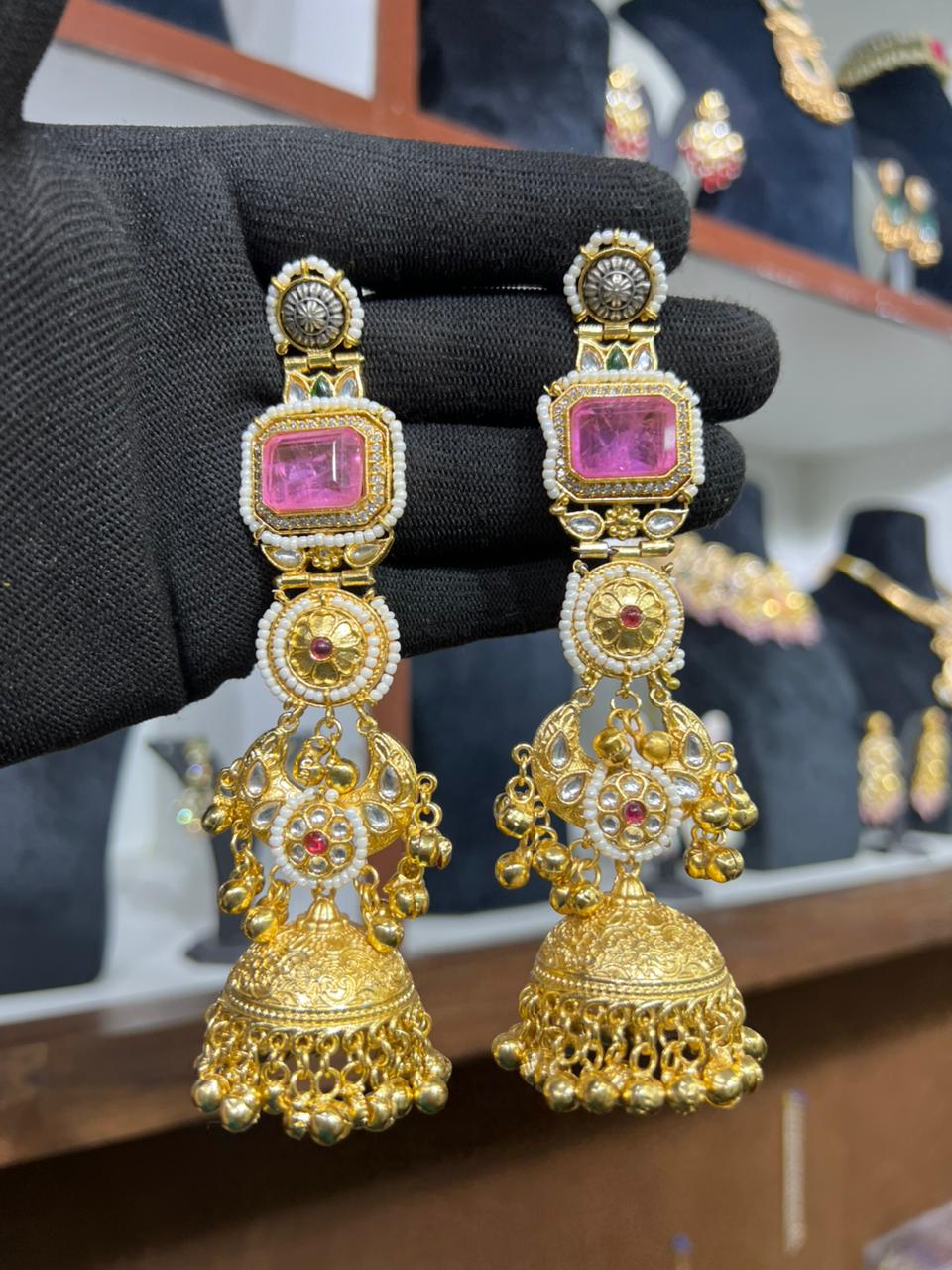 Barsha Kashmiri Jhumka Earrings