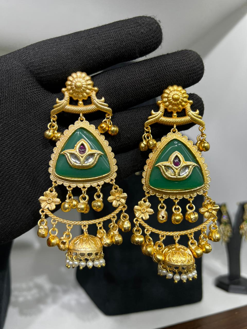 Lotus Temple Jhumka