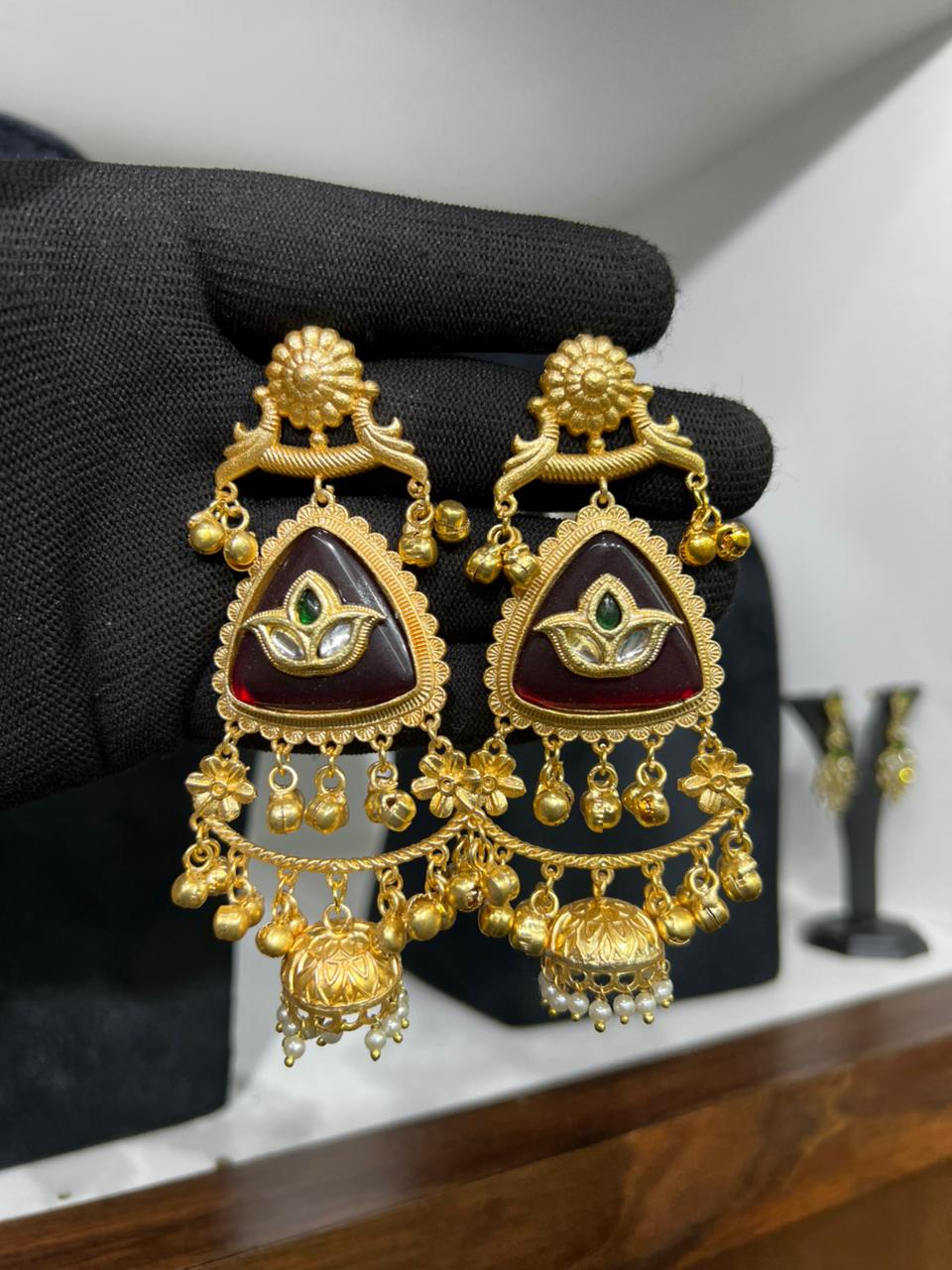Lotus Temple Jhumka