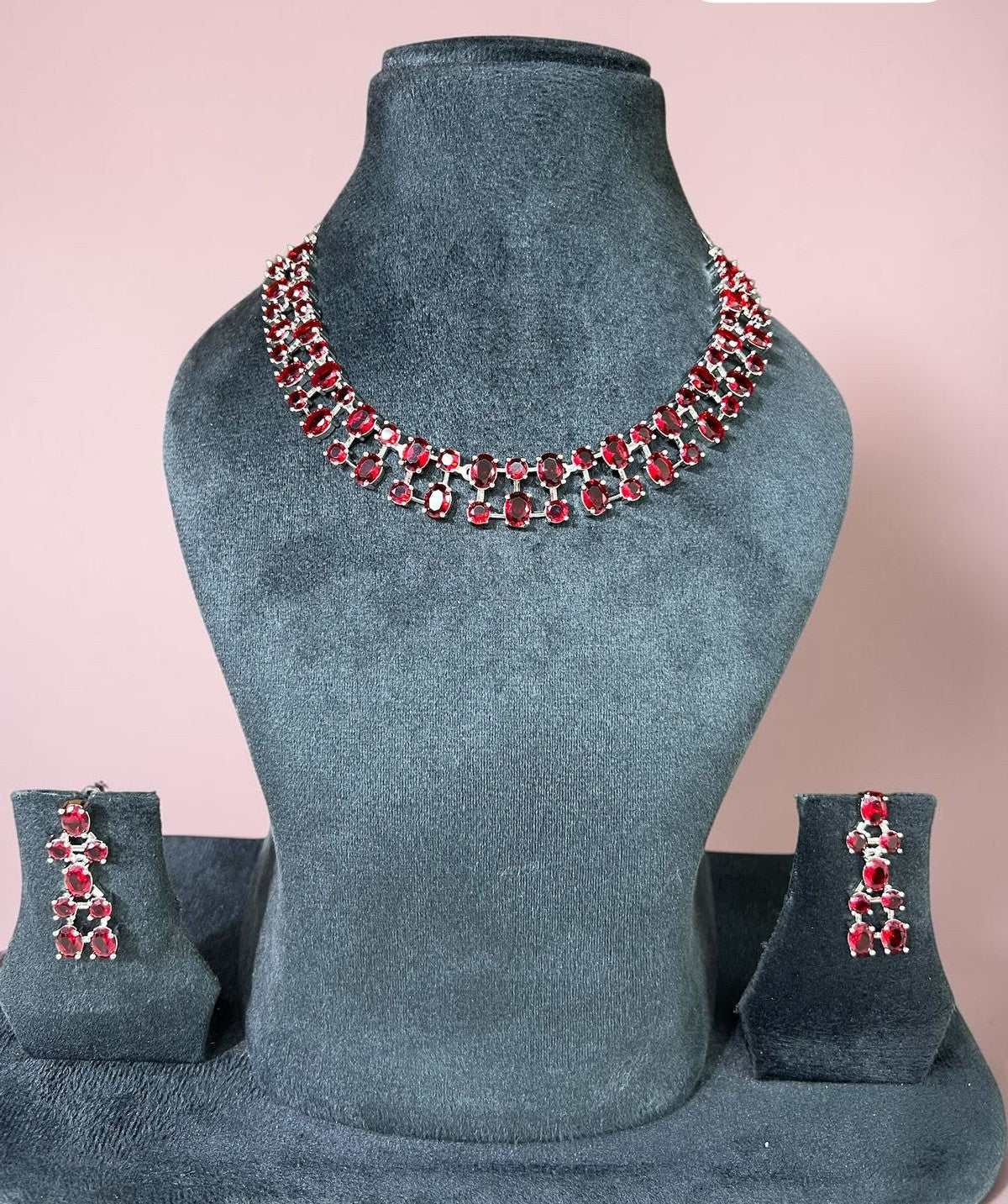 Ruby Double Line Necklace
