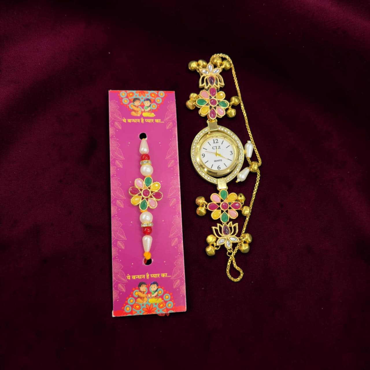 Bhaiya  Bhabhi Kashmiri Rakhi Combo
