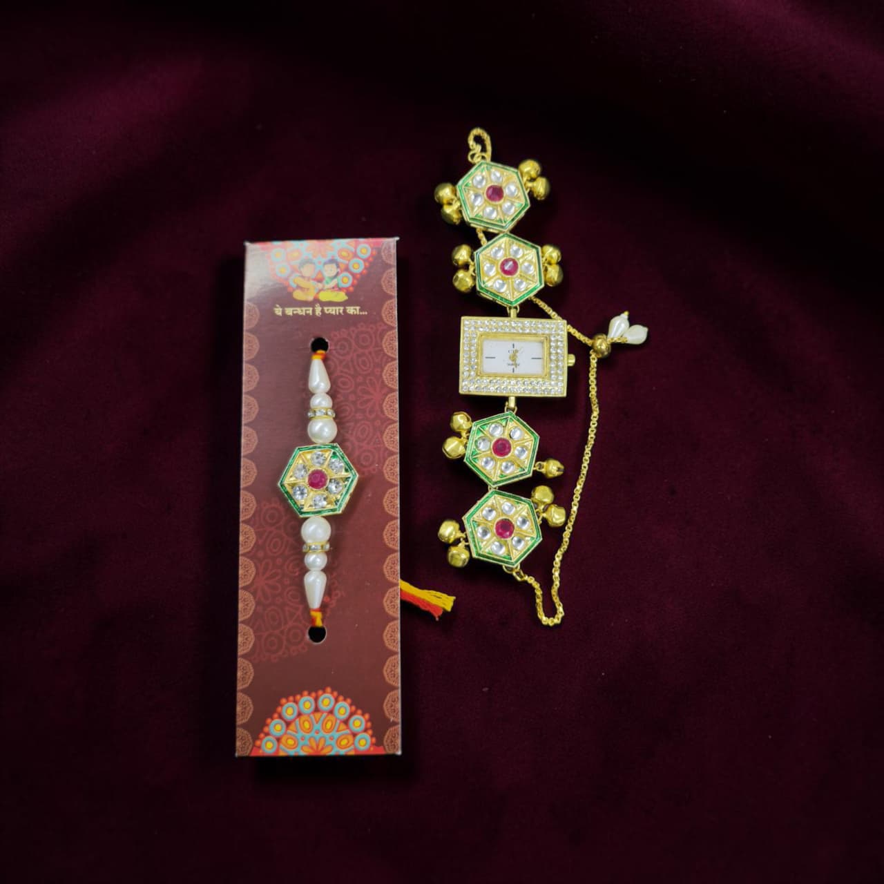 Bhaiya  Bhabhi Kashmiri Rakhi Combo