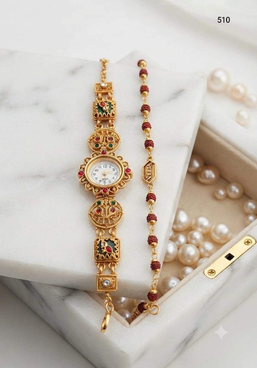 Heritage Watch Rakhi Bracelet Combo