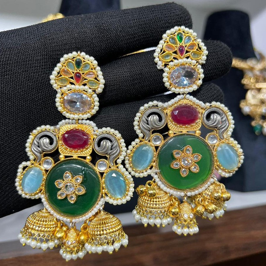 Fusion Royal Navratna Jhumka