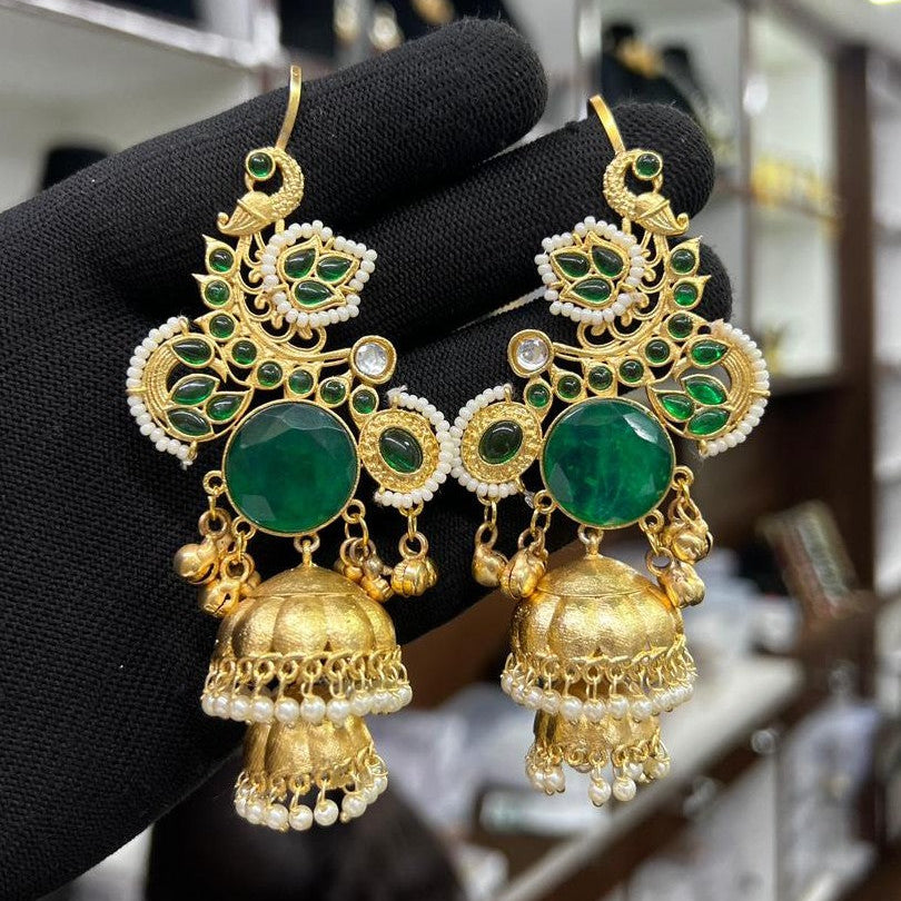 Rani Pink Peacock Earcuff