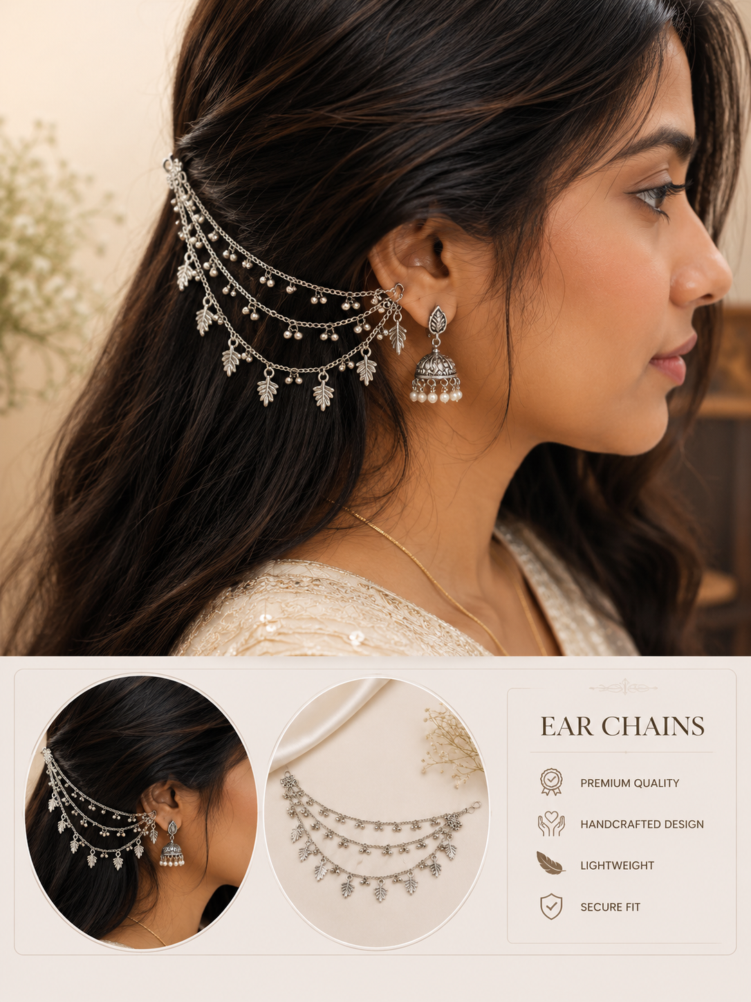 Garba Special Oxidised Earchains