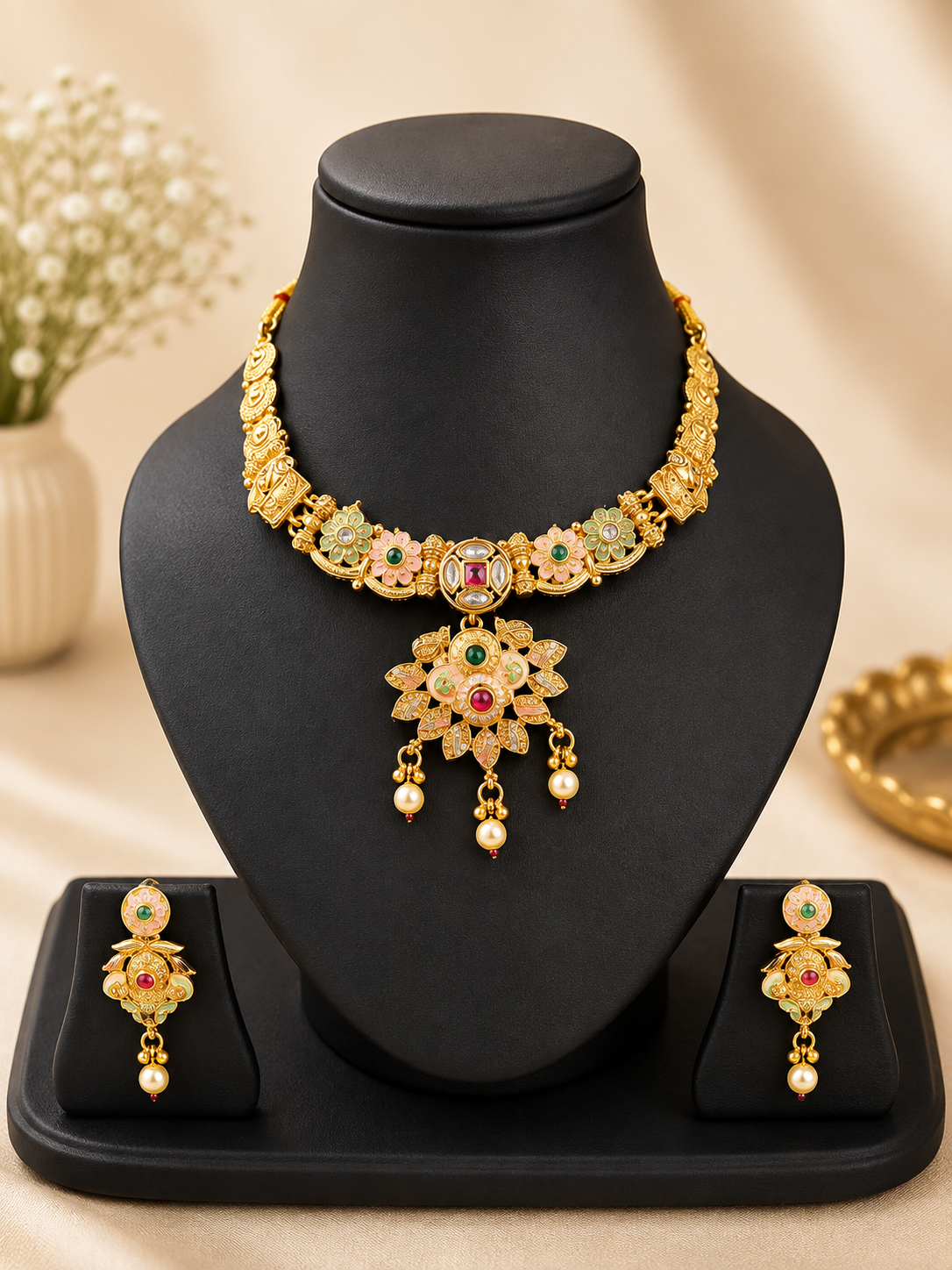 Gold Look Necklace Set