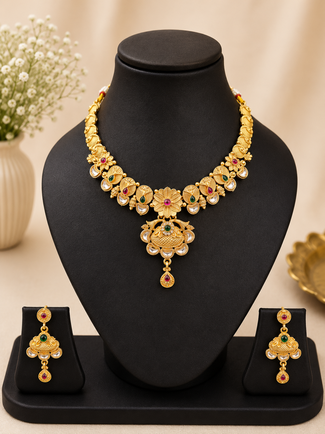 Gold Look Necklace Set