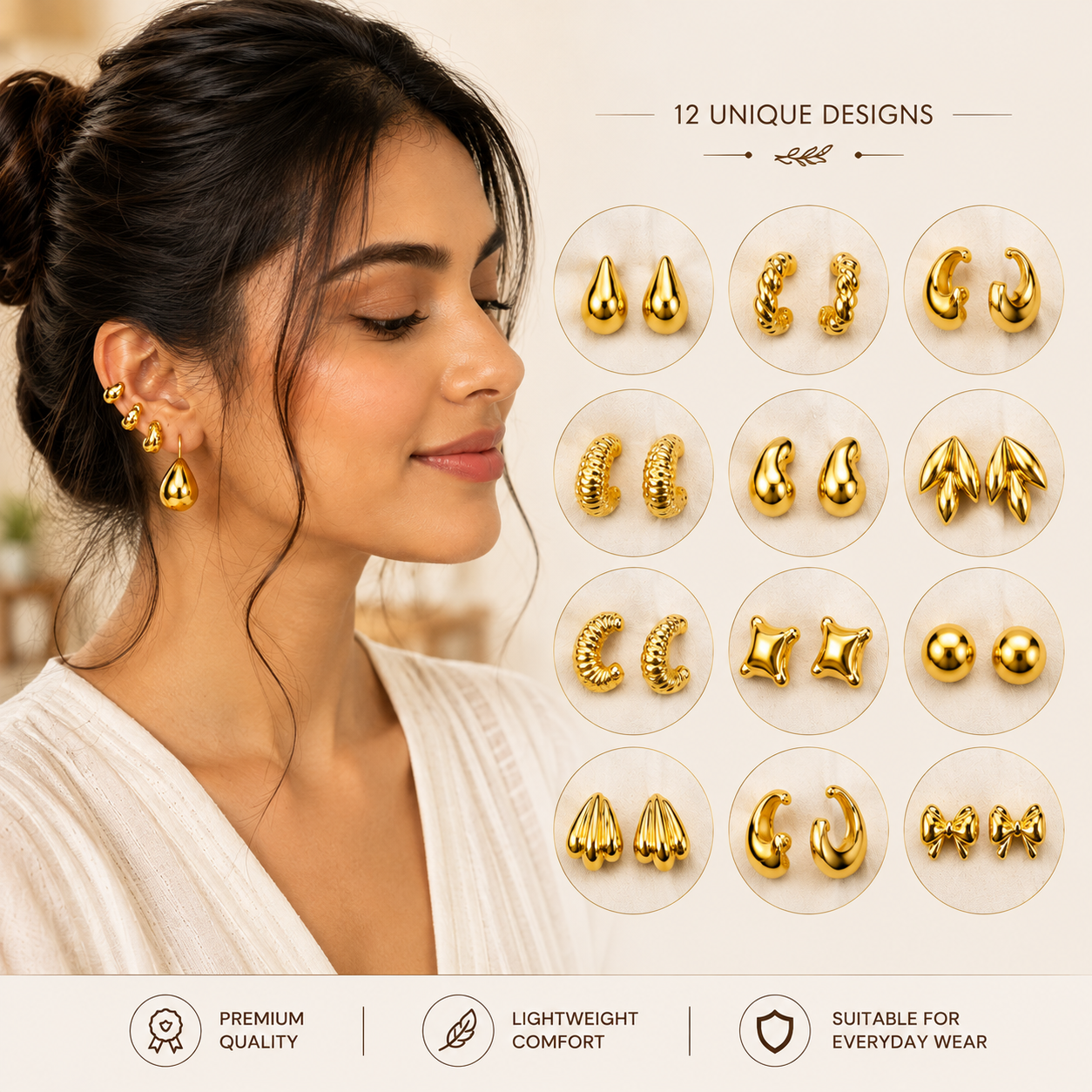 12 Pair Earrings Gift Box