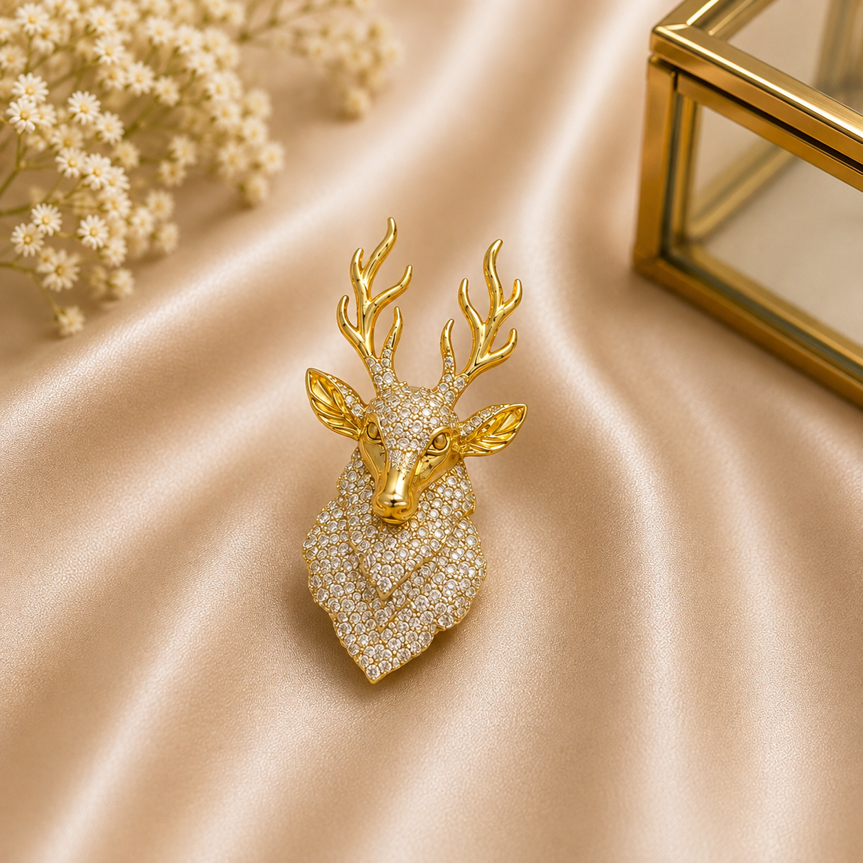 Royal Stag Head Brooch
