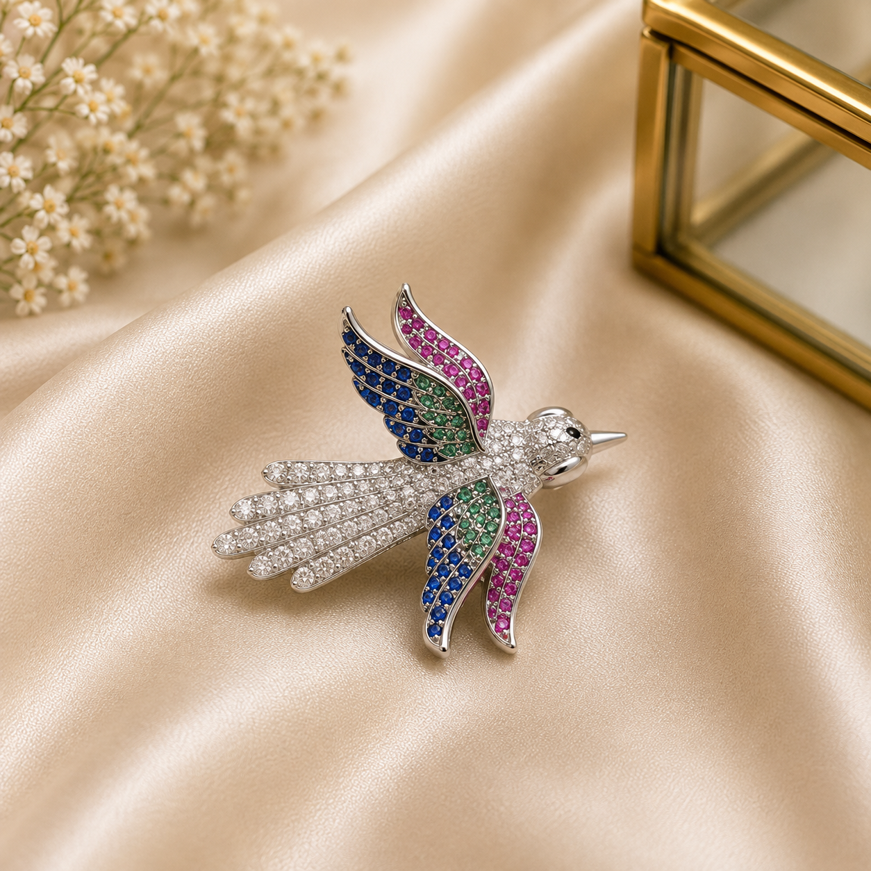 Luxury Crystal Flying Bird Brooch Pin