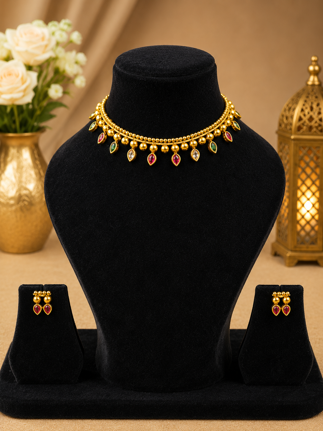 Heritage Golden Drop Necklace Set
