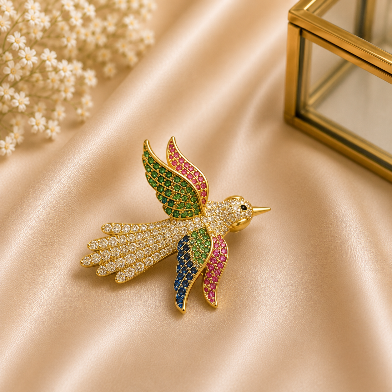 Luxury Crystal Flying Bird Brooch Pin