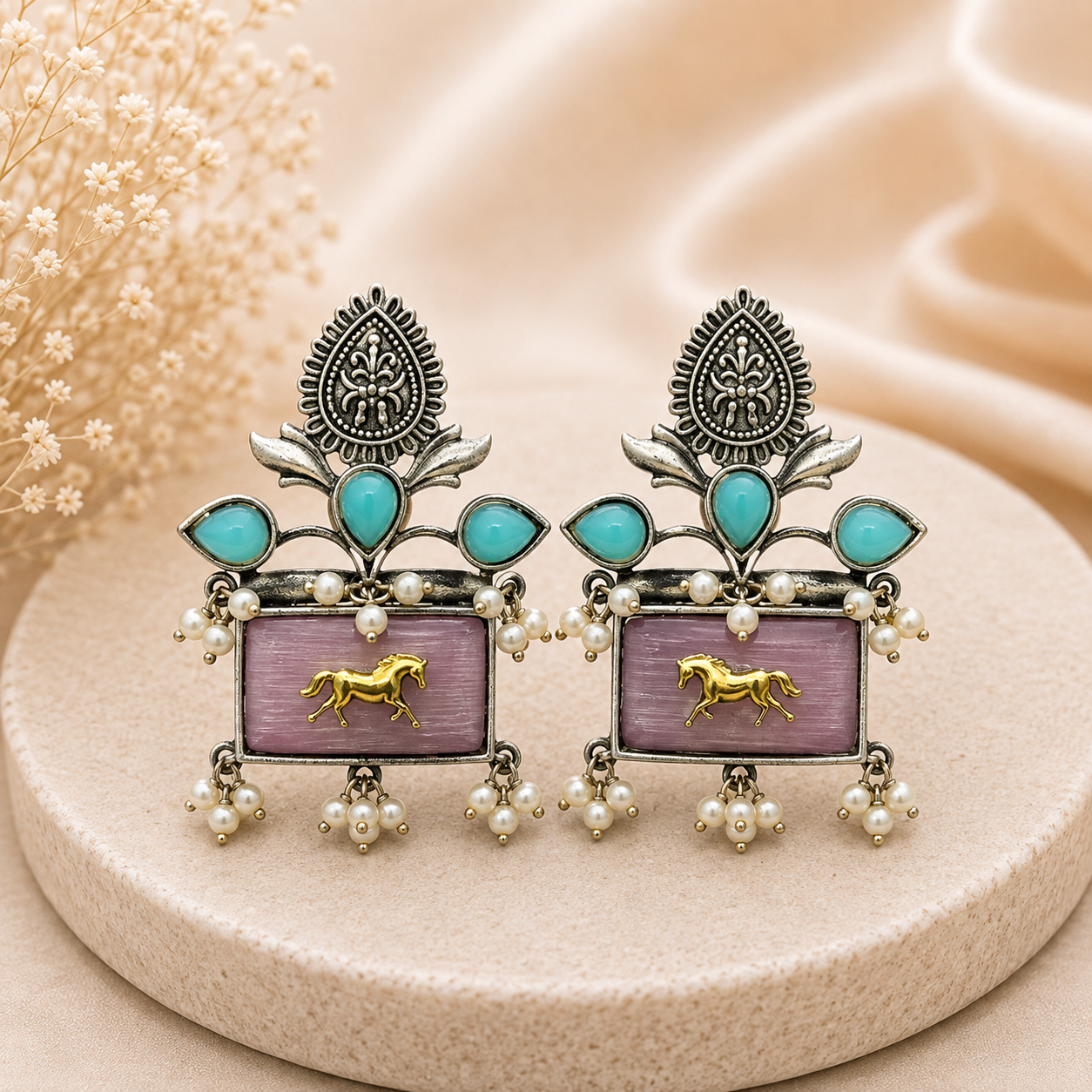 Oxidised Navratri Special Designer Earrings