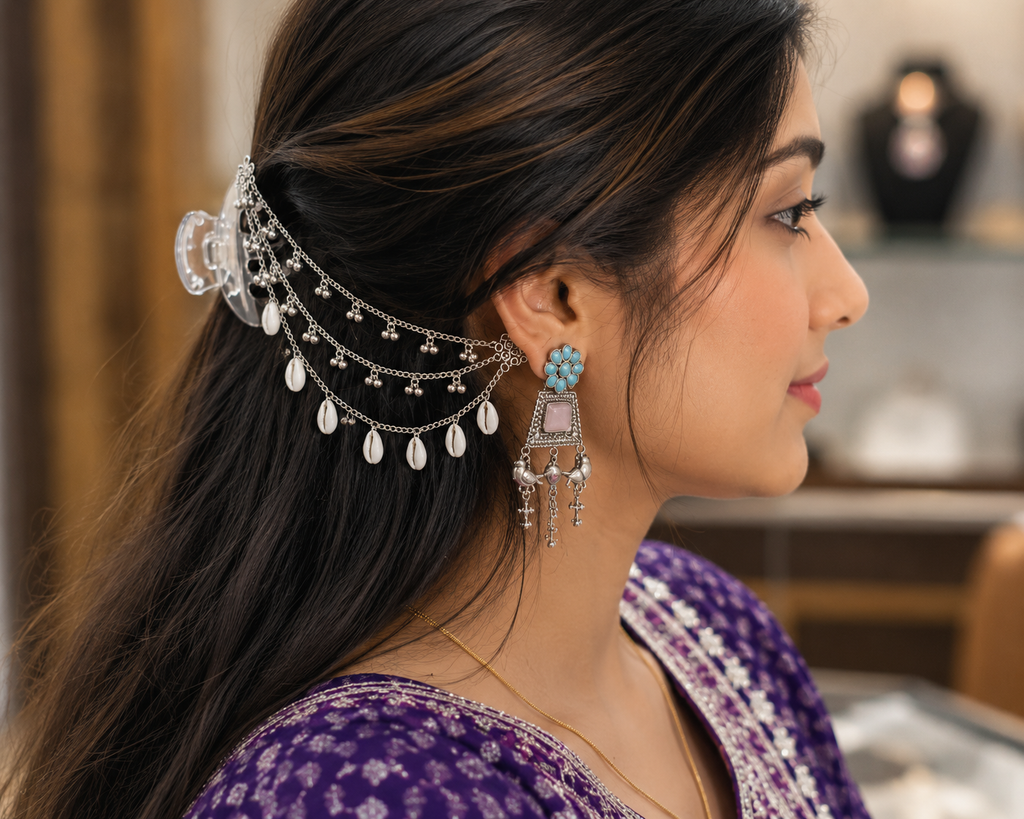 Garba Special Oxidised Earchains