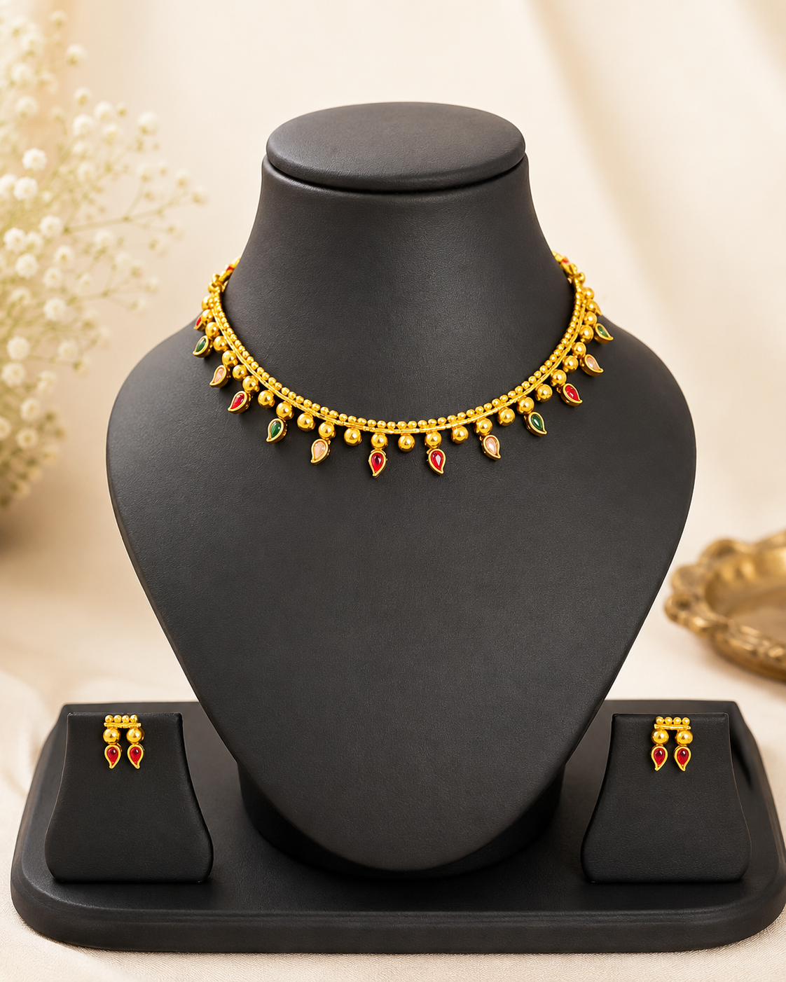 Heritage Golden Drop Necklace Set